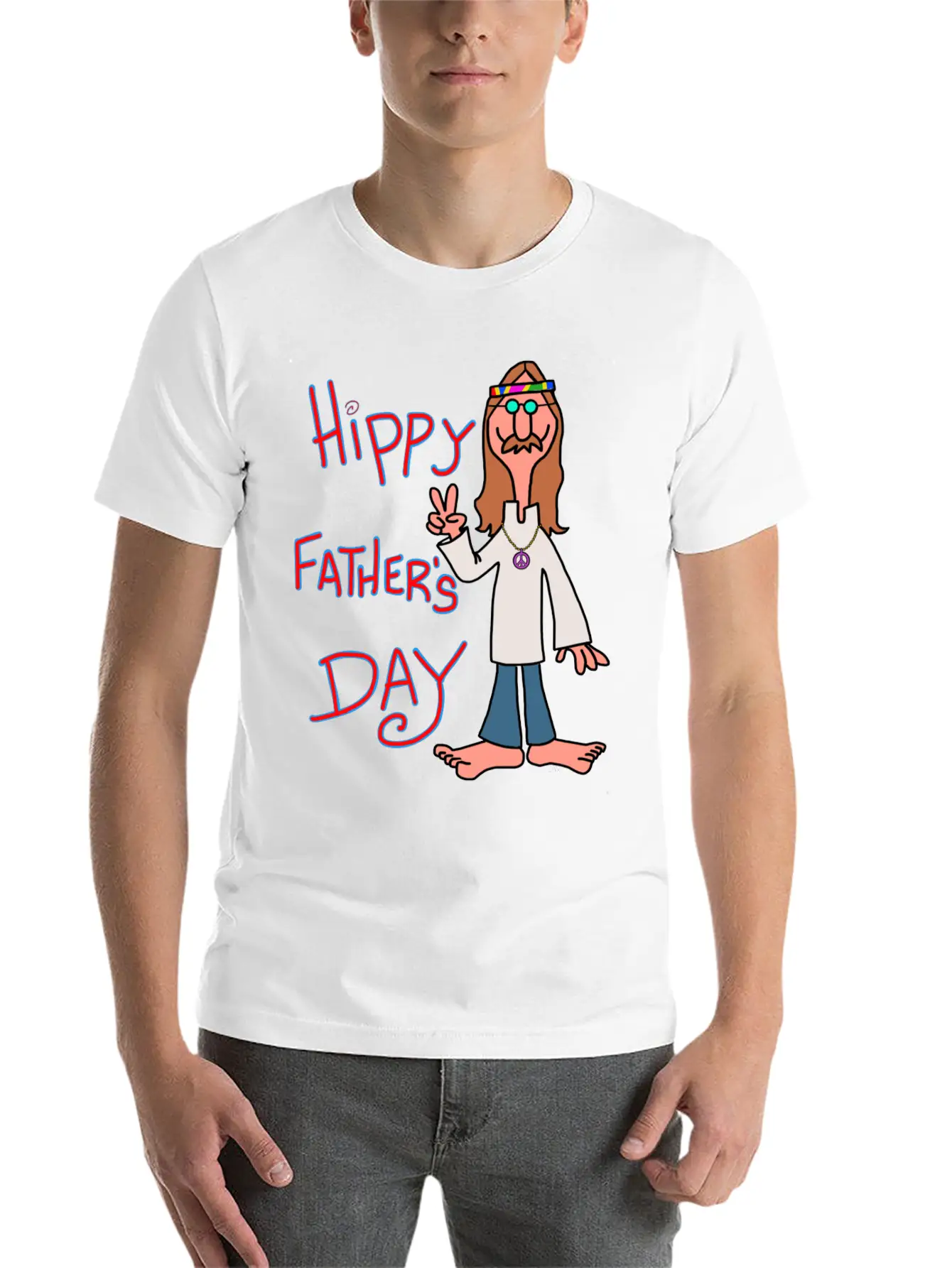 Father Day Hippy Father S Day S Stylish Everyday T-Shirt – Unisex Basic Cotton Tee