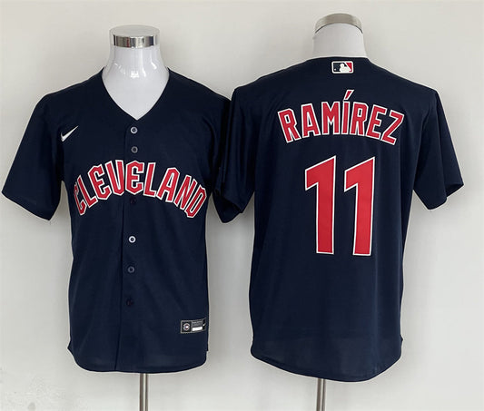 Men's Cleveland Guardians Jose Ramirez Nike Navy Replica Player Jerseys