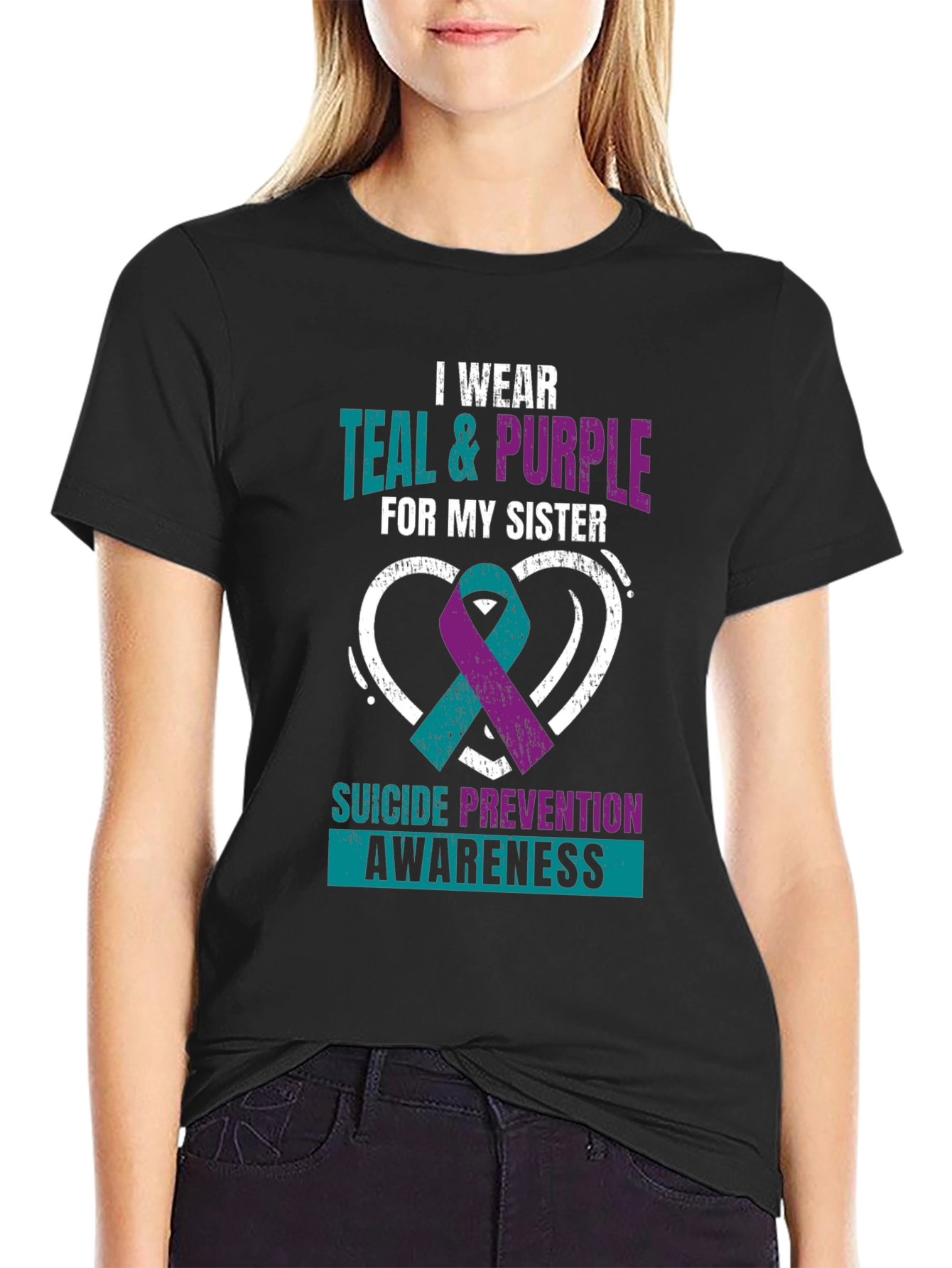 Teal & Purple Suicide Awareness T-Shirt