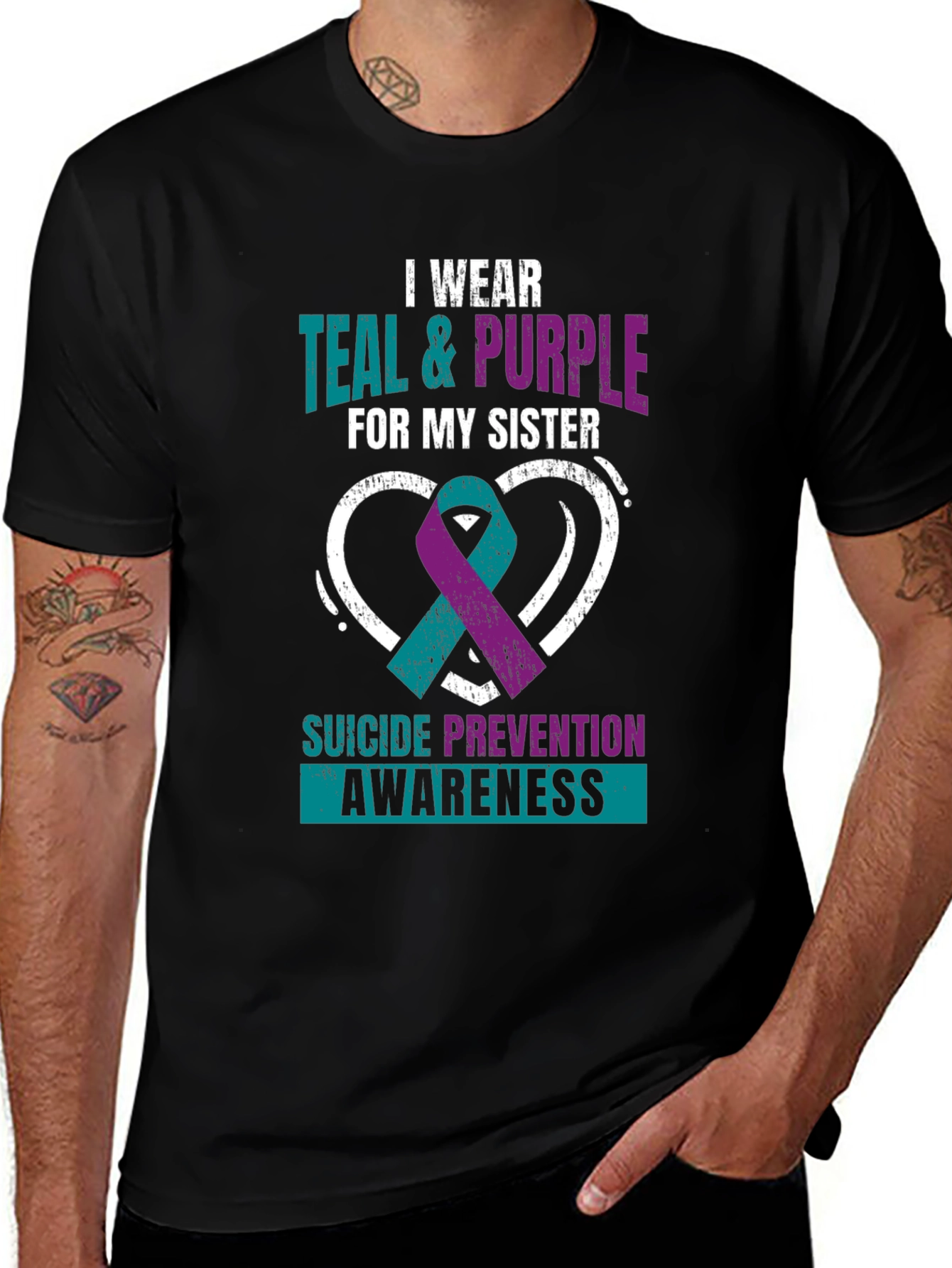 Teal & Purple Suicide Awareness T-Shirt