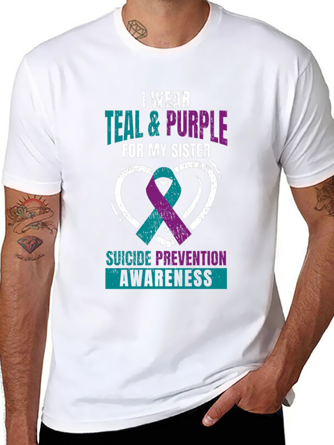Teal & Purple Suicide Awareness T-Shirt