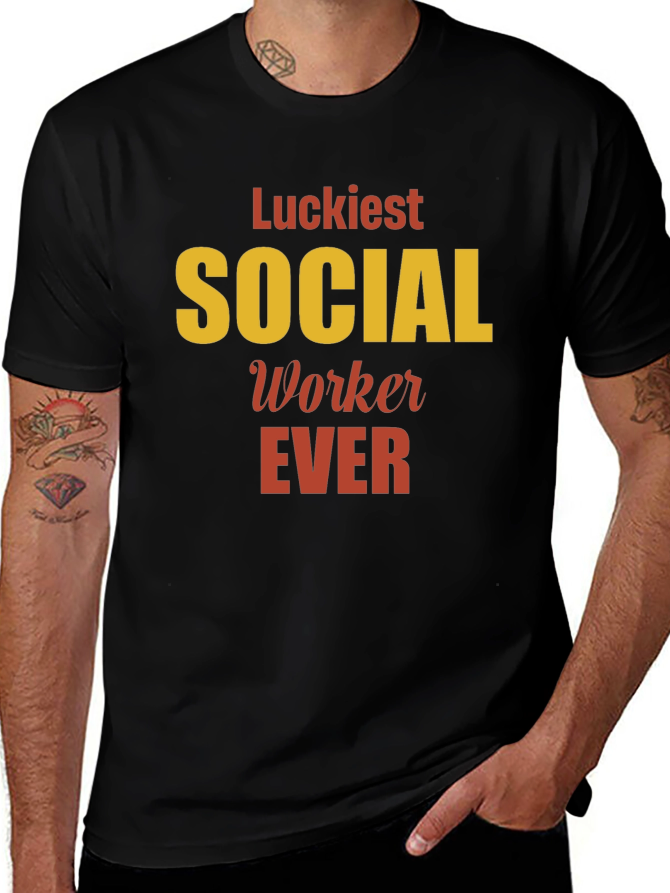 Luckiest Social Worker Ever Graphic Tee