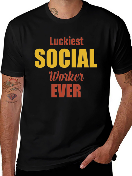 Luckiest Social Worker Ever Graphic Tee