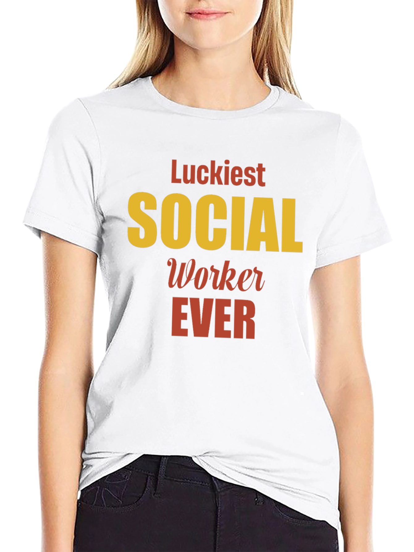 Luckiest Social Worker Ever Graphic Tee