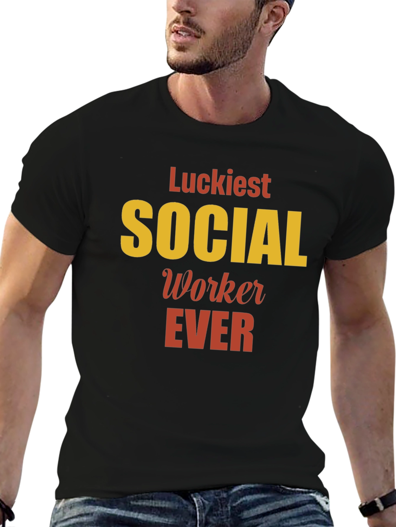 Luckiest Social Worker Ever Graphic Tee