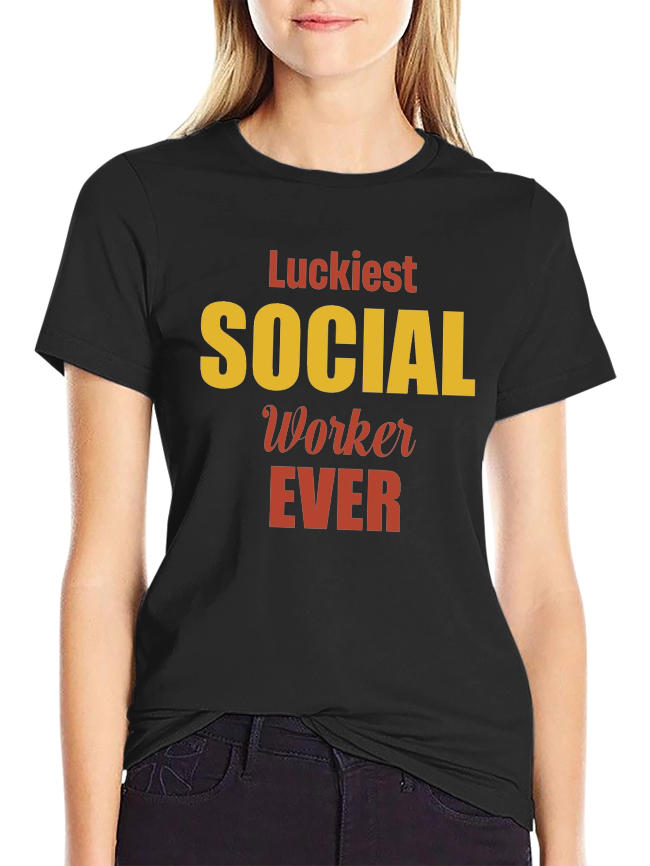 Luckiest Social Worker Ever Graphic Tee