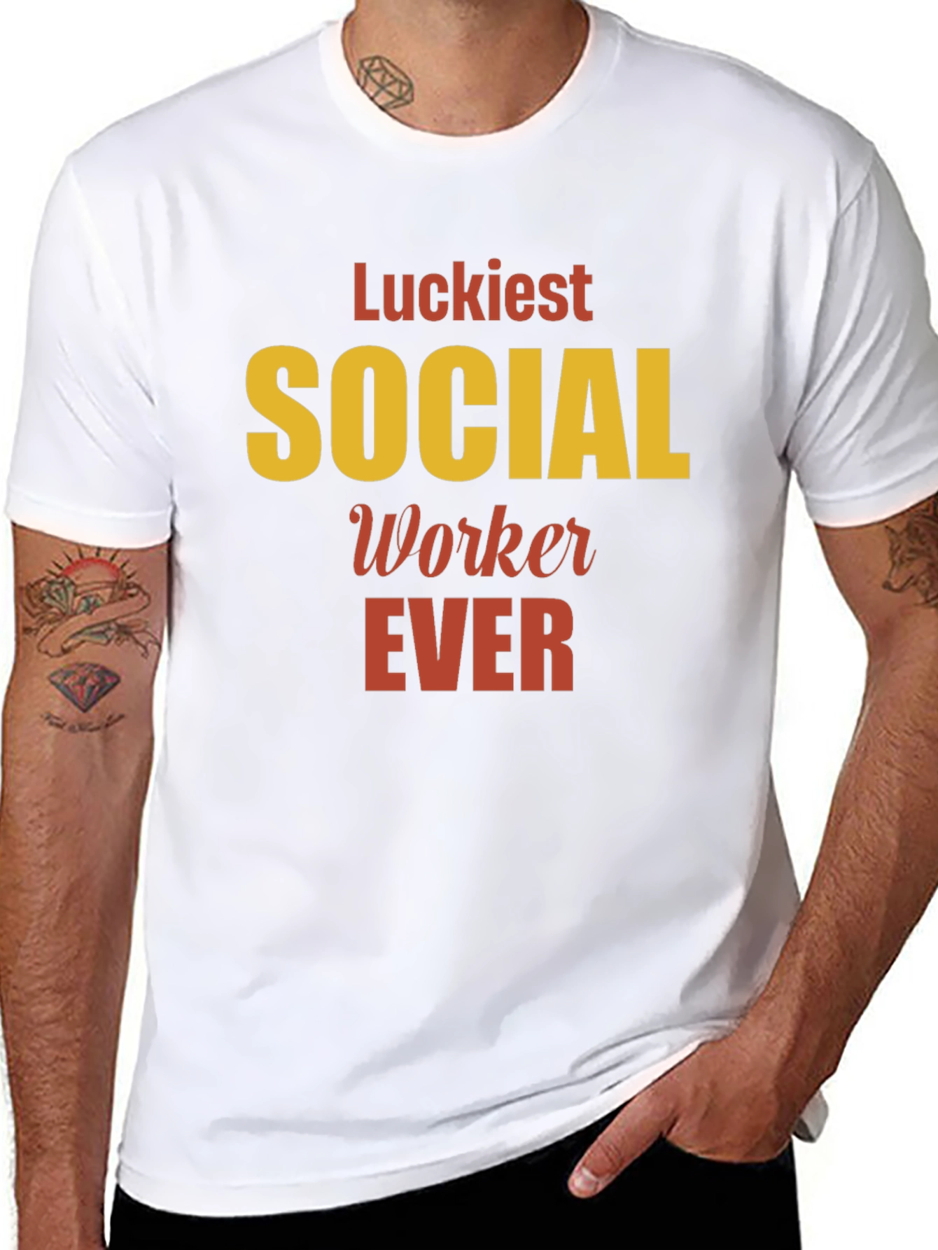 Luckiest Social Worker Ever Graphic Tee