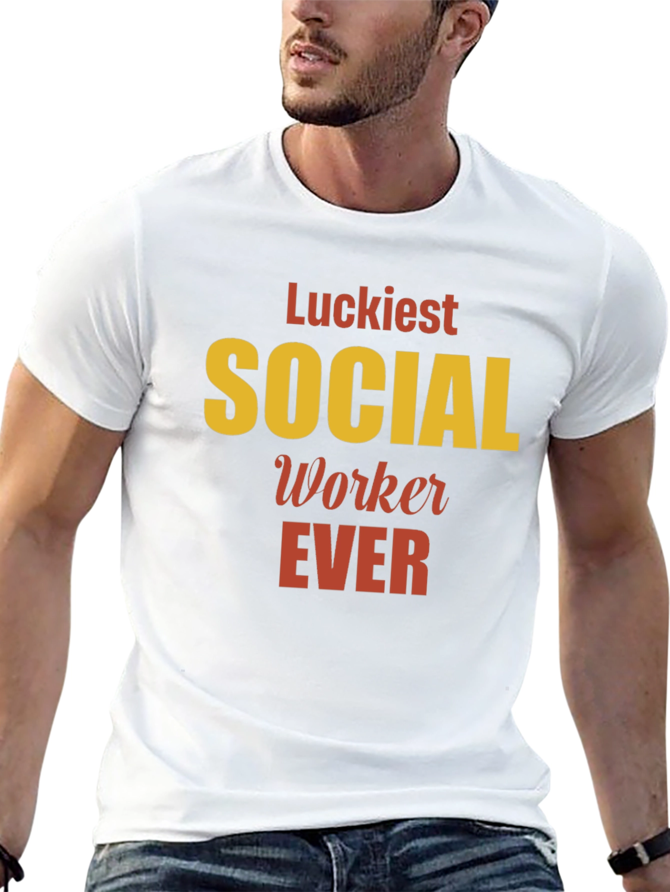 Luckiest Social Worker Ever Graphic Tee