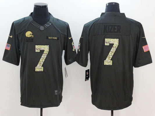 Men's Cleveland Browns DeShone Kizer #7 Black Game Jerseys