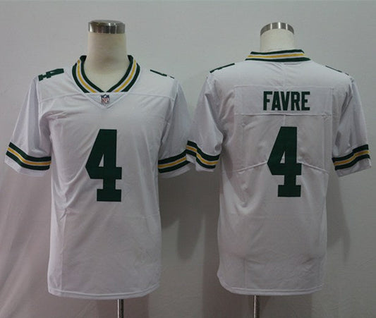 Men's Green Bay Packers Brett Favre #4 White Game Player Jerseys