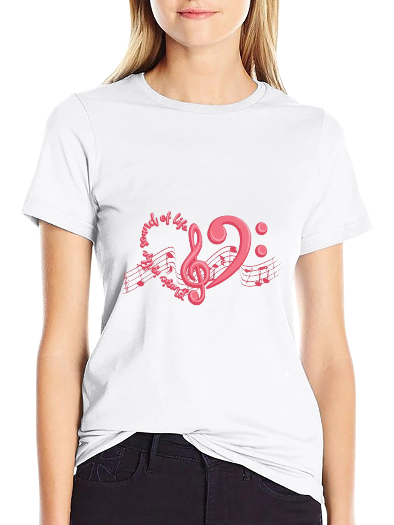 Music is the Sound of Life Black T-Shirt