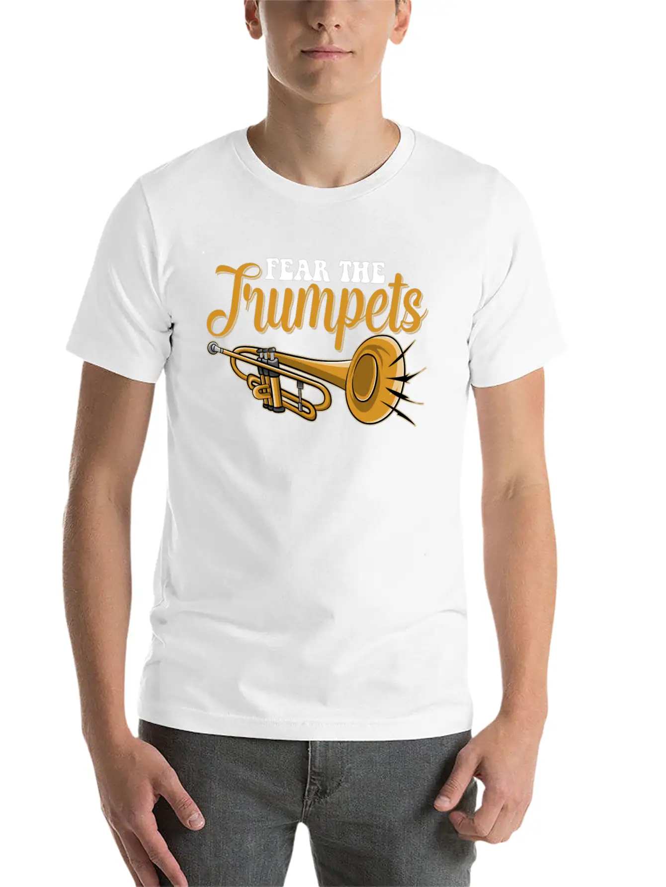 Fear The Trumpets Unisex Short Sleeve Soft Cotton T-Shirt – Casual Everyday Wear