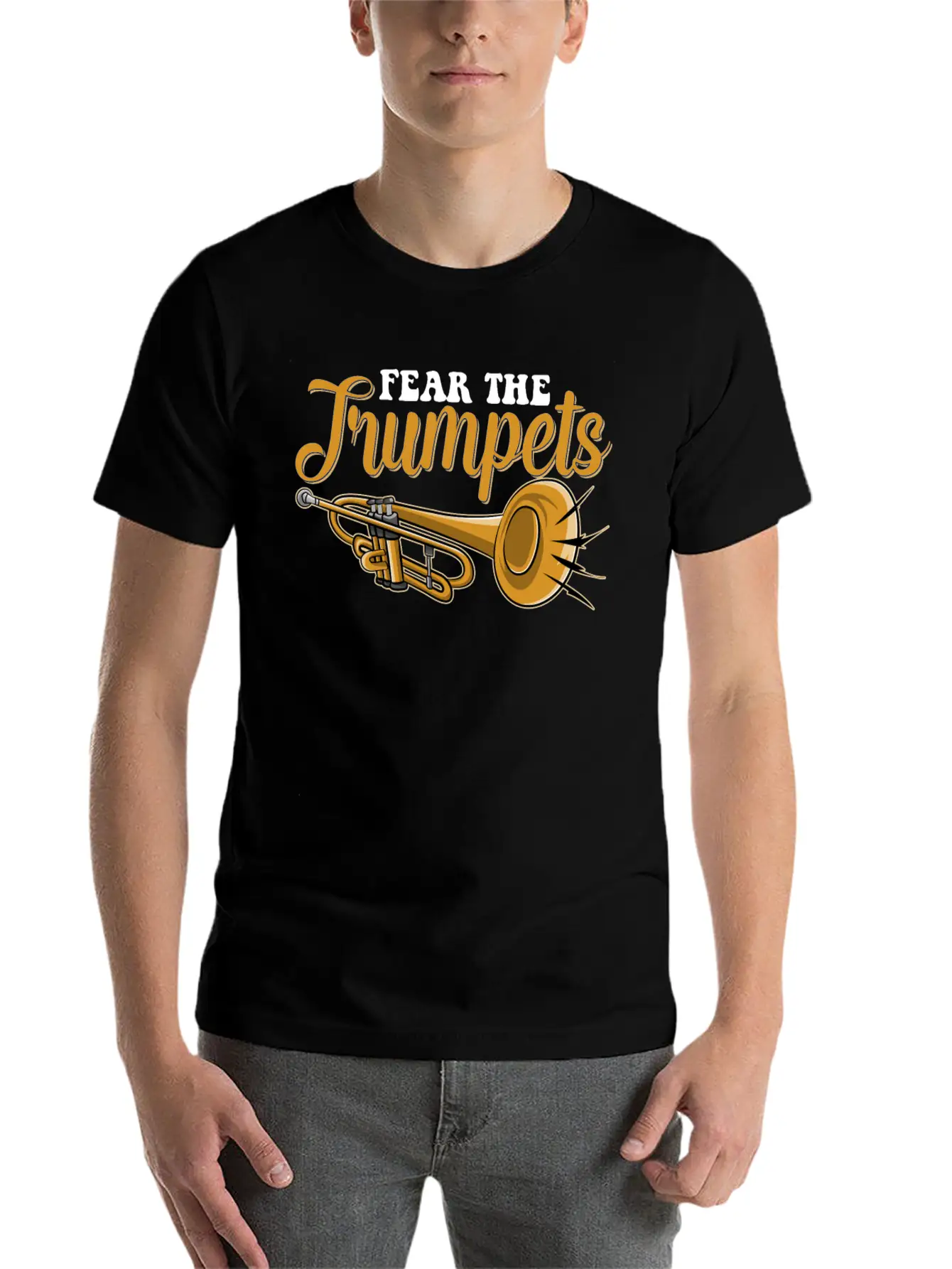 Fear The Trumpets Unisex Short Sleeve Soft Cotton T-Shirt – Casual Everyday Wear