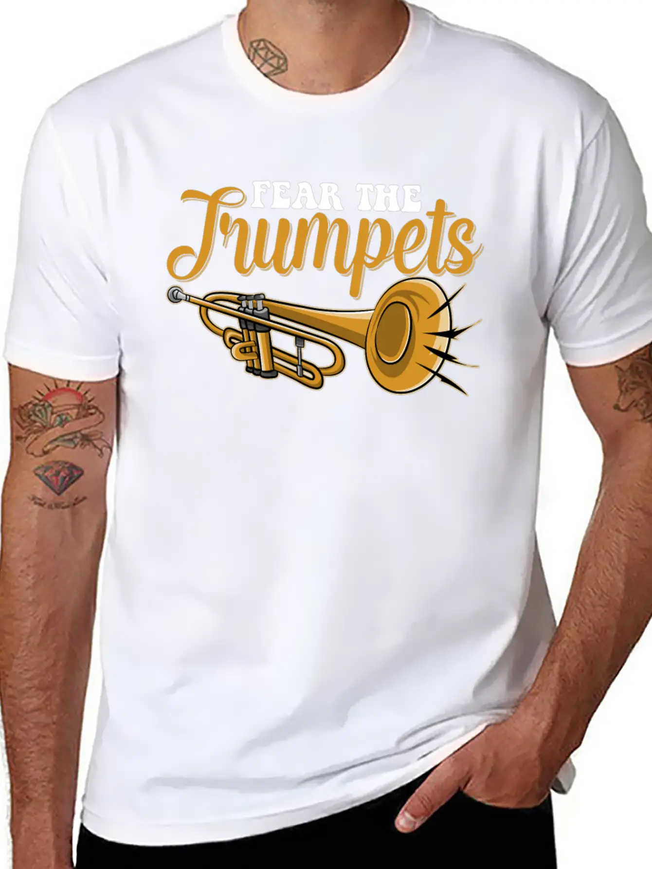 Fear The Trumpets Unisex Short Sleeve Soft Cotton T-Shirt – Casual Everyday Wear