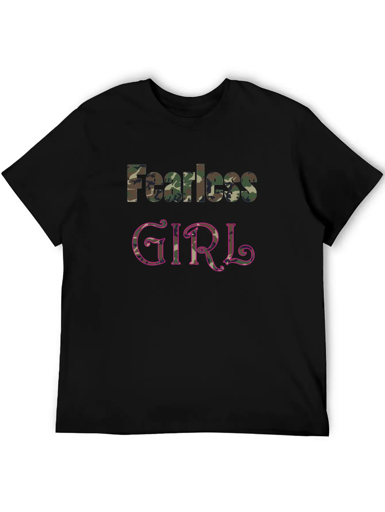 Fearless Girl For Brave Girls And Women Design Basic Graphic T-Shirt – Daily Comfort In Soft Cotton