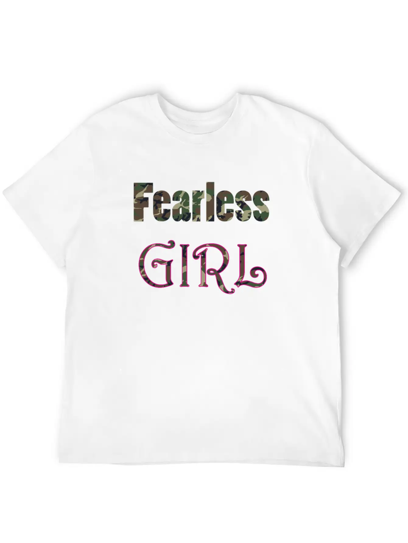 Fearless Girl For Brave Girls And Women Design Basic Graphic T-Shirt – Daily Comfort In Soft Cotton
