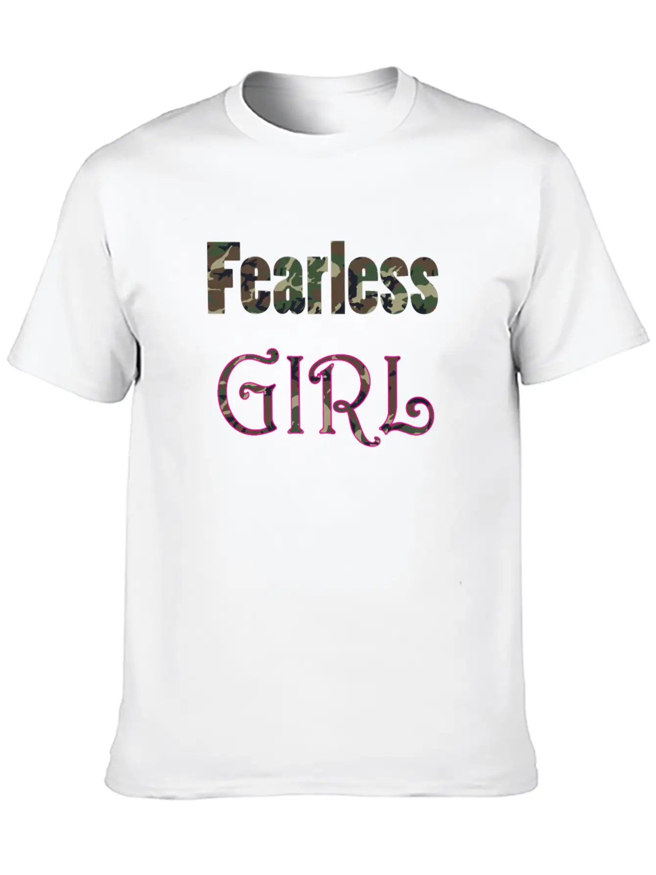 Fearless Girl For Brave Girls And Women Design Basic Graphic T-Shirt – Daily Comfort In Soft Cotton