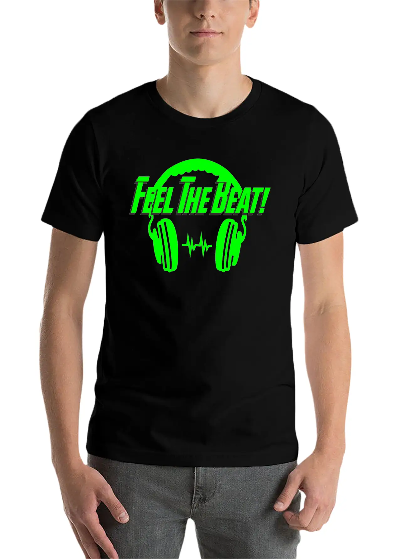 Feel The Beat Unisex Casual T-Shirt – Clean Design For Daily Comfort