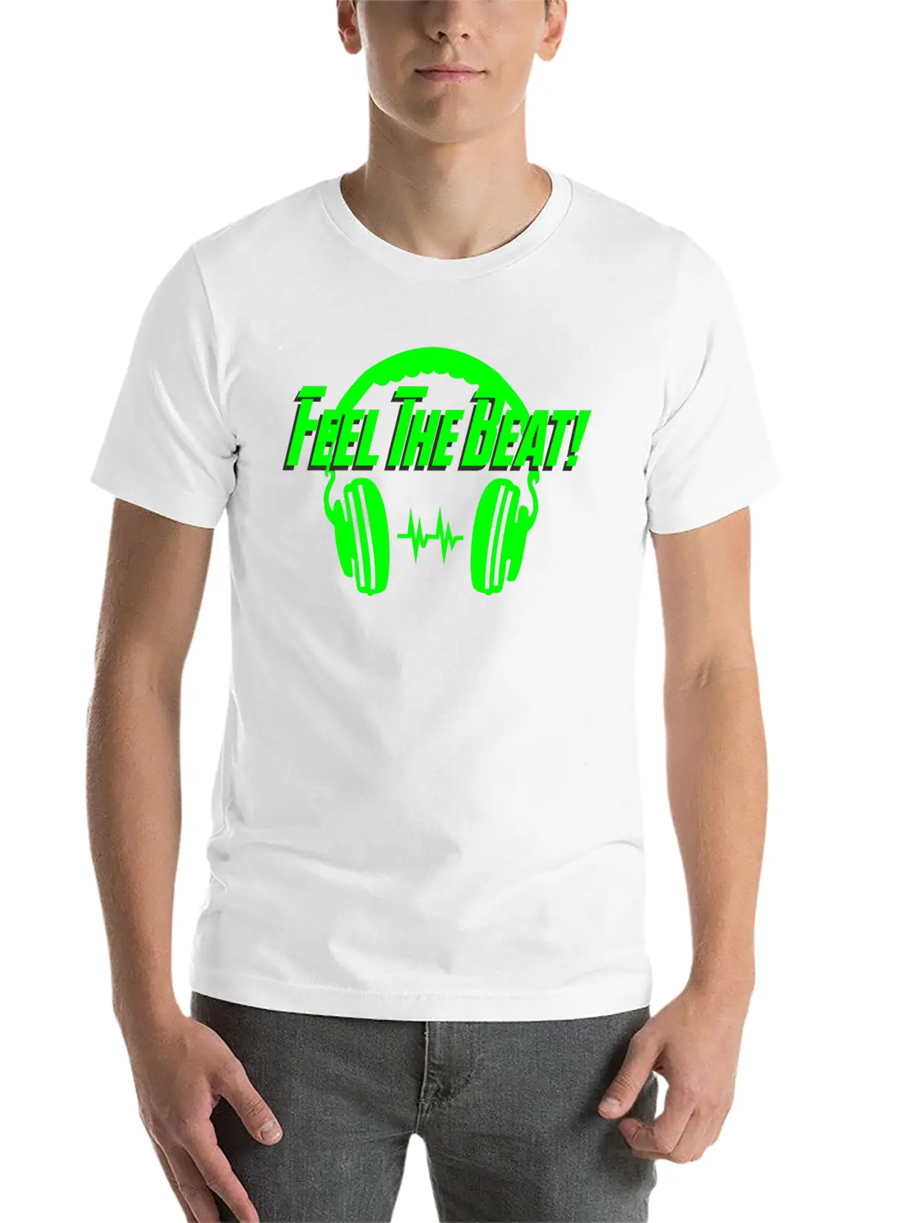 Feel The Beat Unisex Casual T-Shirt – Clean Design For Daily Comfort