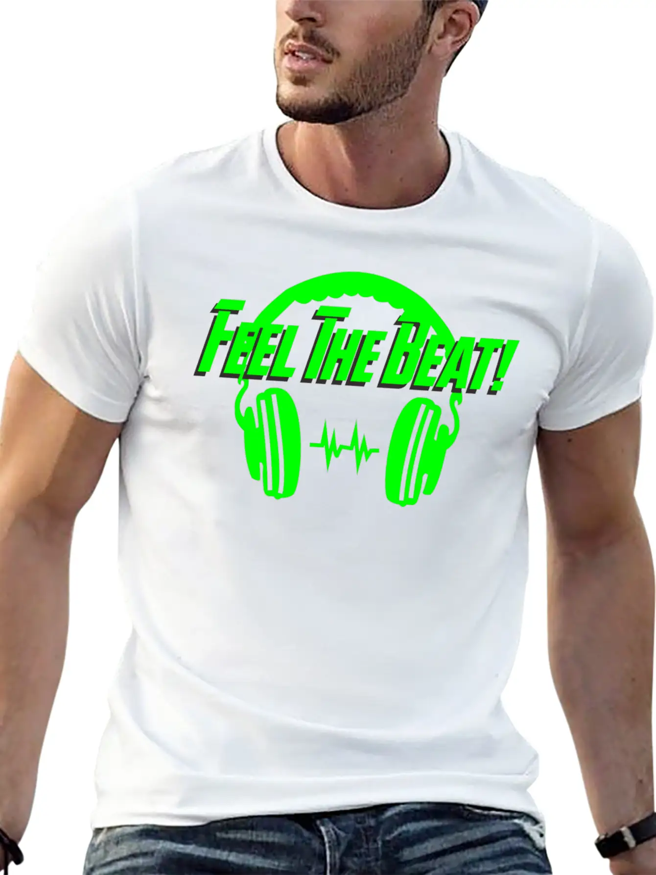 Feel The Beat Unisex Casual T-Shirt – Clean Design For Daily Comfort