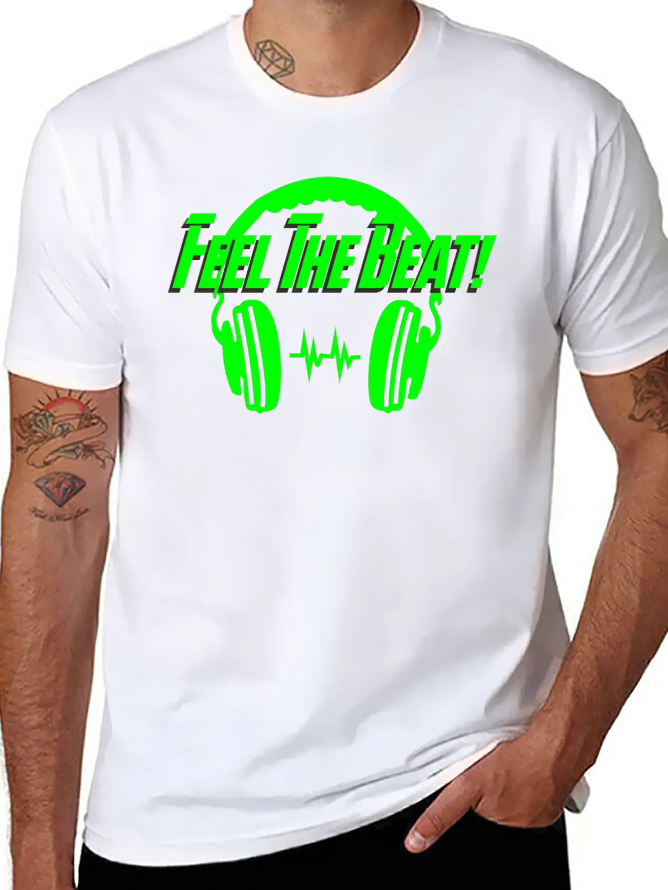 Feel The Beat Unisex Casual T-Shirt – Clean Design For Daily Comfort