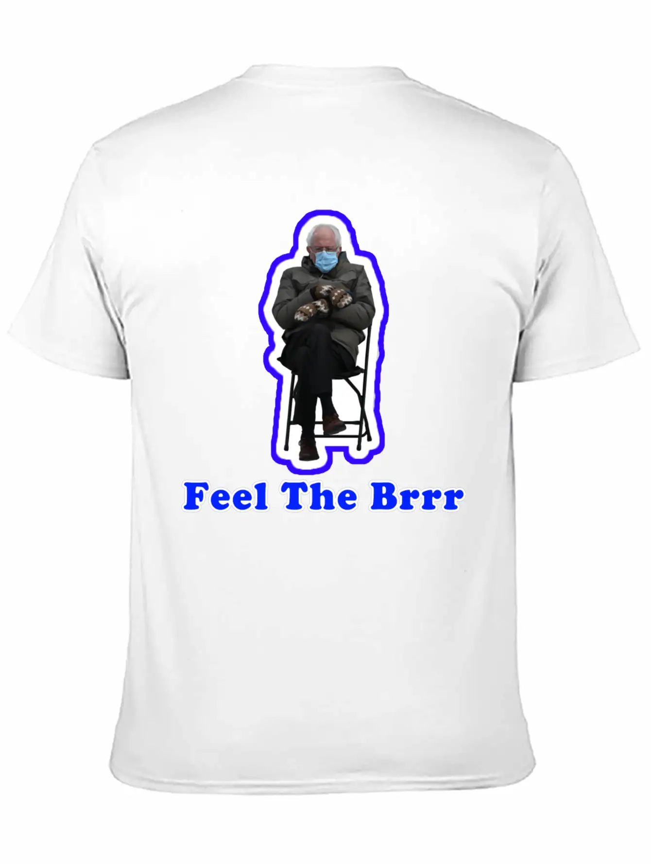 Feel The Brrr Sanders Mittens Meme Unisex Short Sleeve Soft Cotton T-Shirt – Casual Everyday Wear