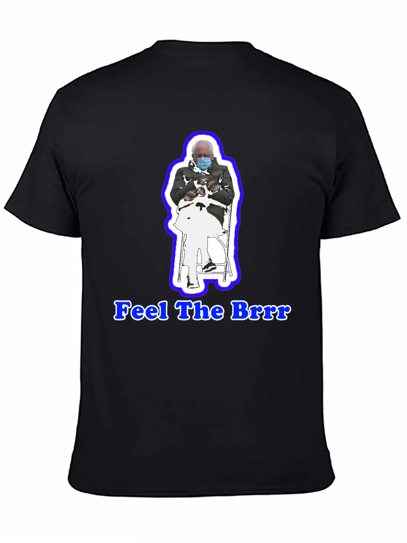 Feel The Brrr Sanders Mittens Meme Unisex Short Sleeve Soft Cotton T-Shirt – Casual Everyday Wear