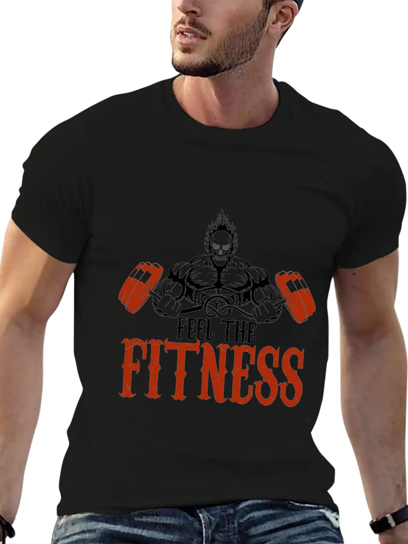 Feel The Fitness Stylish Everyday T-Shirt – Unisex Basic Cotton Tee