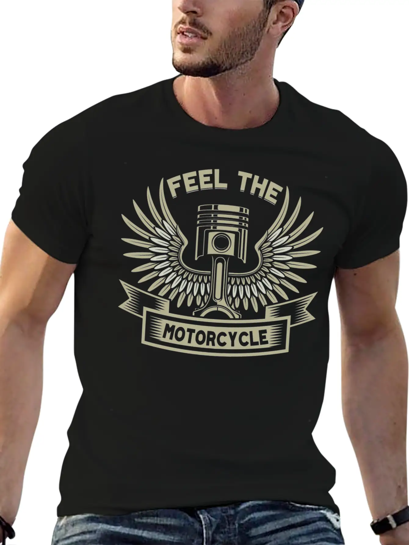 Feel The Motorcycle Basic Graphic T-Shirt – Daily Comfort In Soft Cotton
