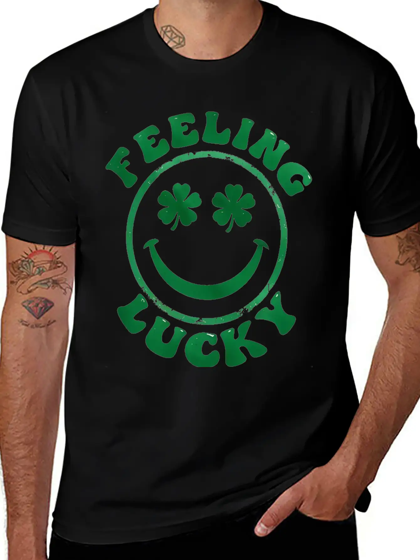 Feeling Lucky Unisex Short Sleeve Soft Cotton T-Shirt – Casual Everyday Wear