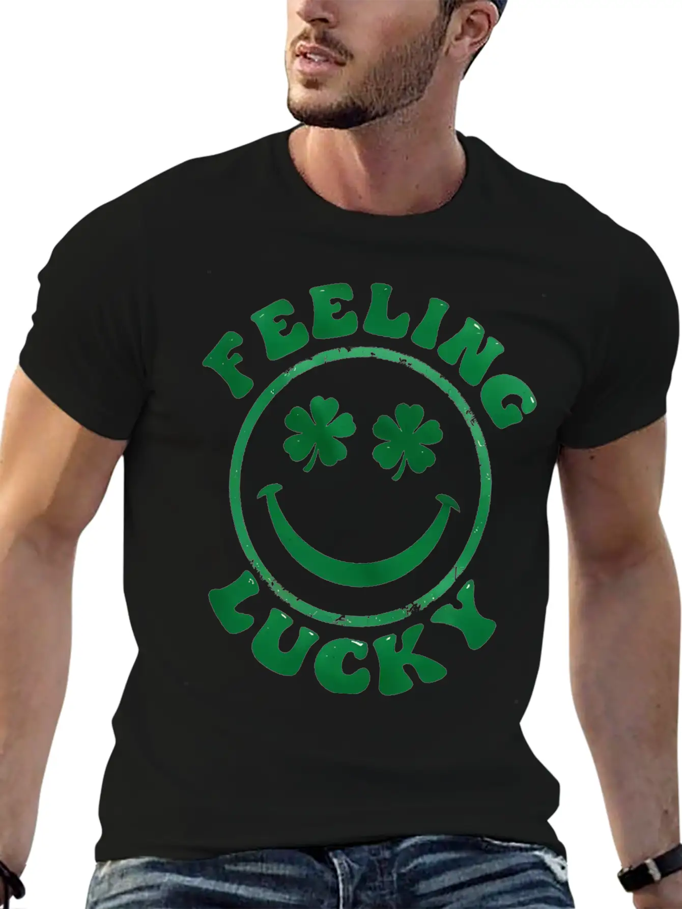 Feeling Lucky Unisex Short Sleeve Soft Cotton T-Shirt – Casual Everyday Wear