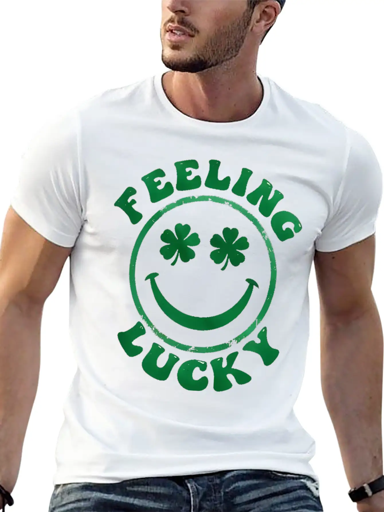 Feeling Lucky Unisex Short Sleeve Soft Cotton T-Shirt – Casual Everyday Wear