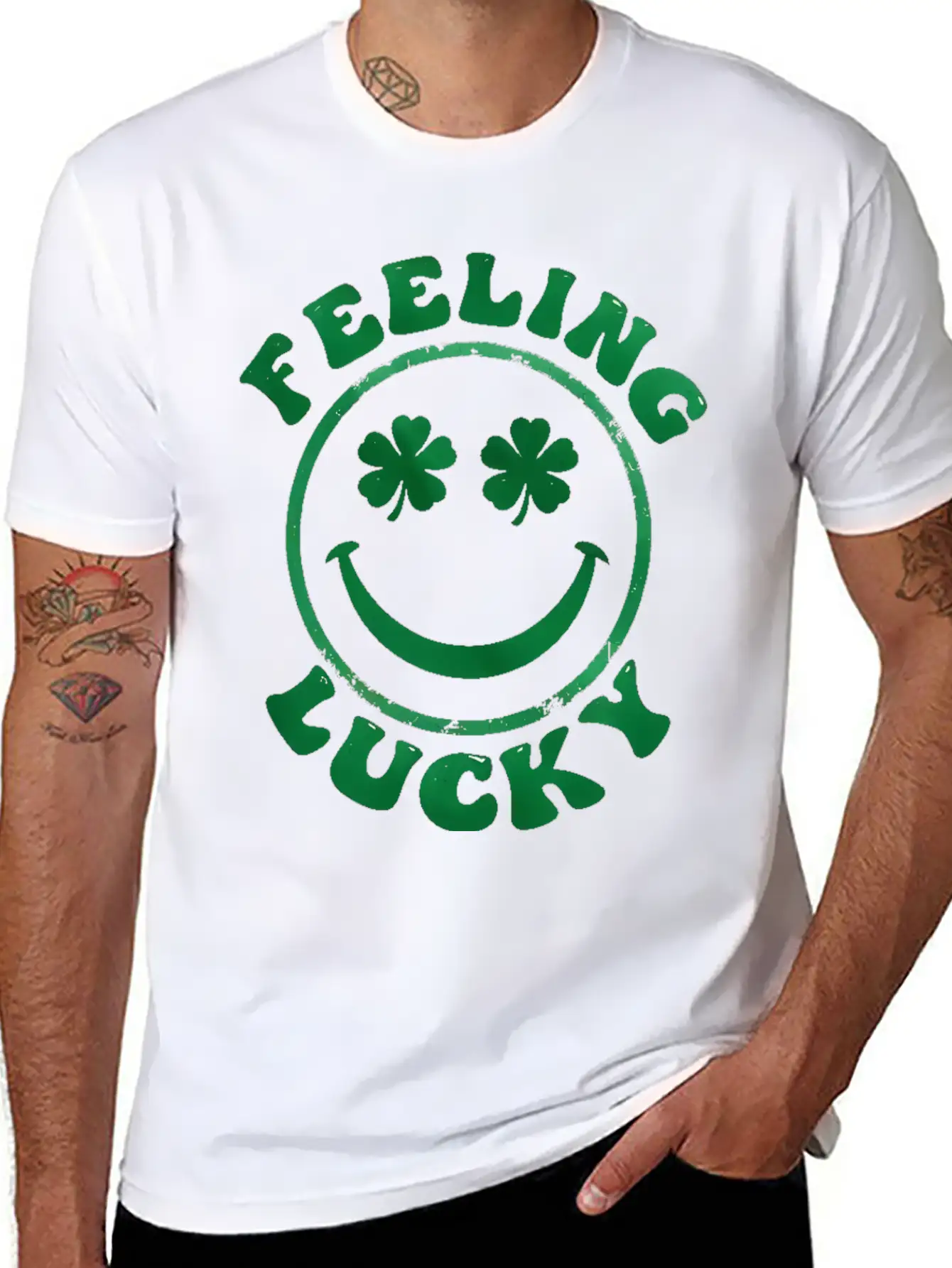 Feeling Lucky Unisex Short Sleeve Soft Cotton T-Shirt – Casual Everyday Wear