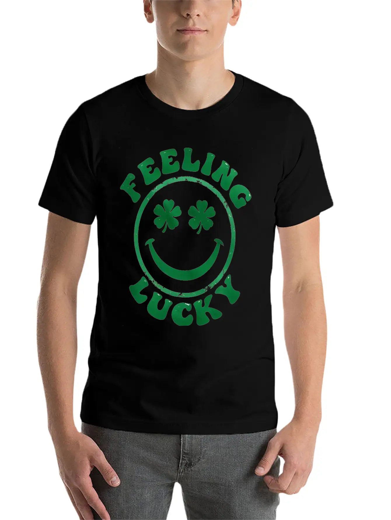 Feeling Lucky Unisex Short Sleeve Soft Cotton T-Shirt – Casual Everyday Wear