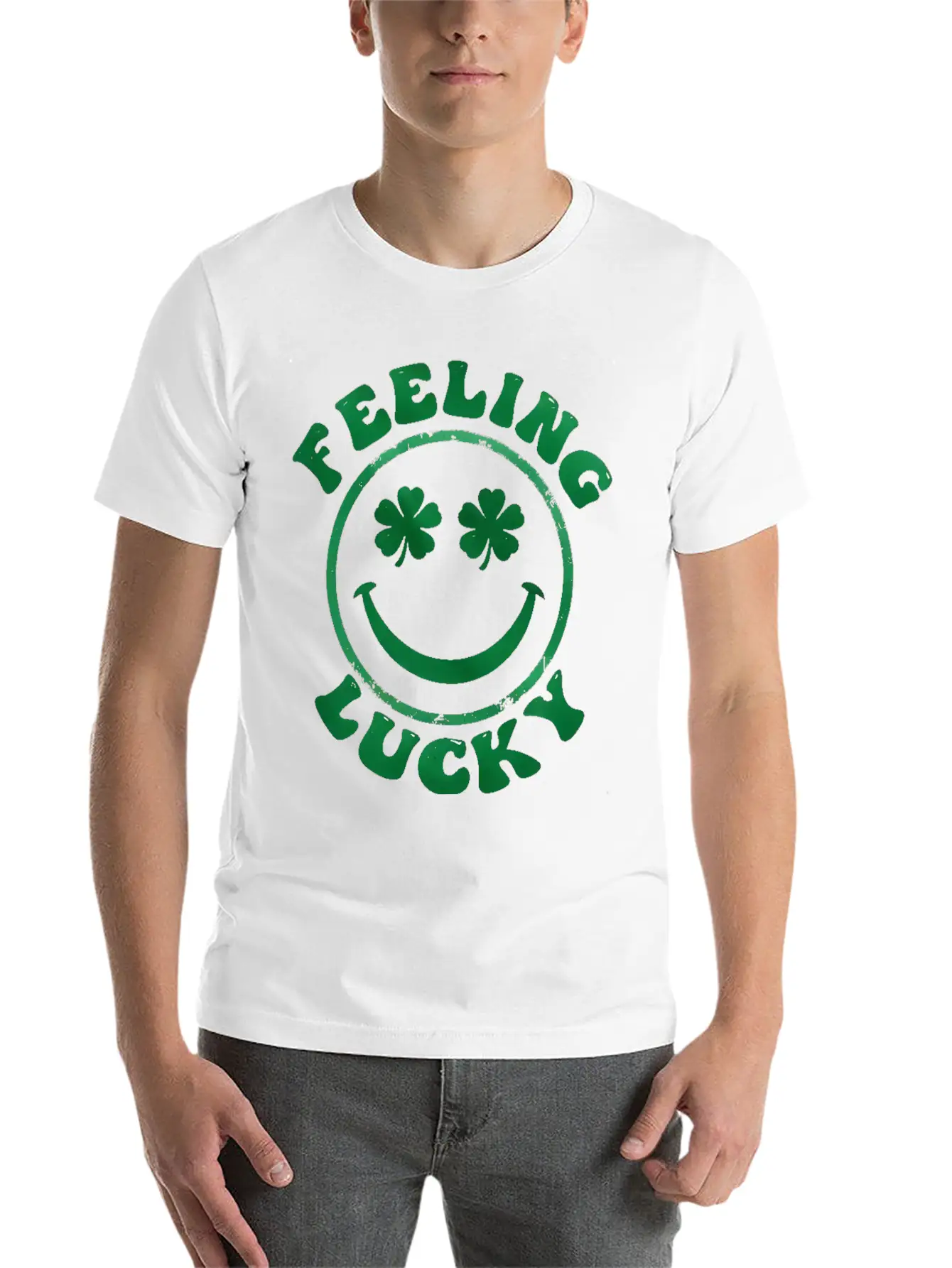Feeling Lucky Unisex Short Sleeve Soft Cotton T-Shirt – Casual Everyday Wear