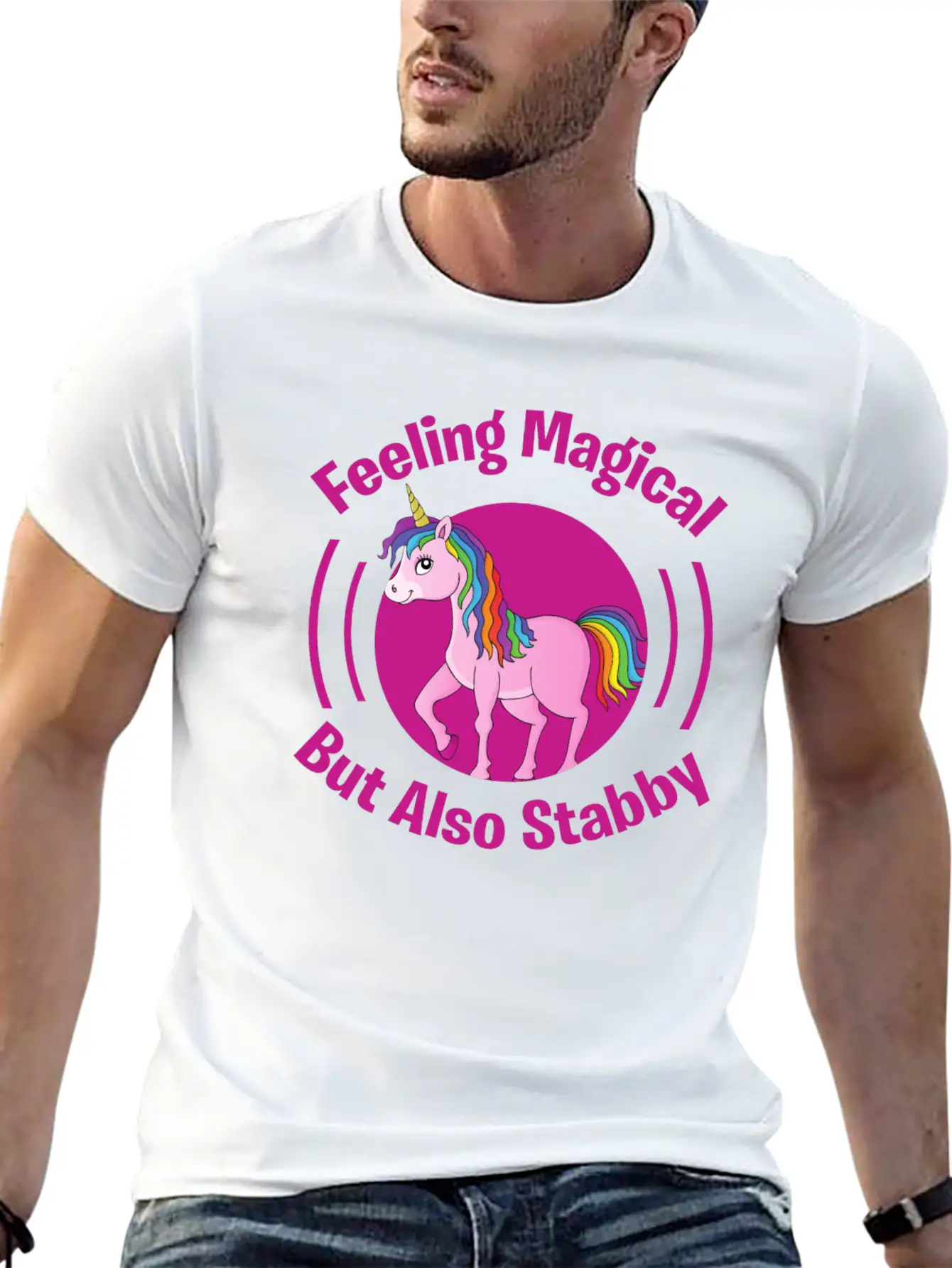 Feeling Magical But Also Stabby Basic Graphic T-Shirt – Daily Comfort In Soft Cotton