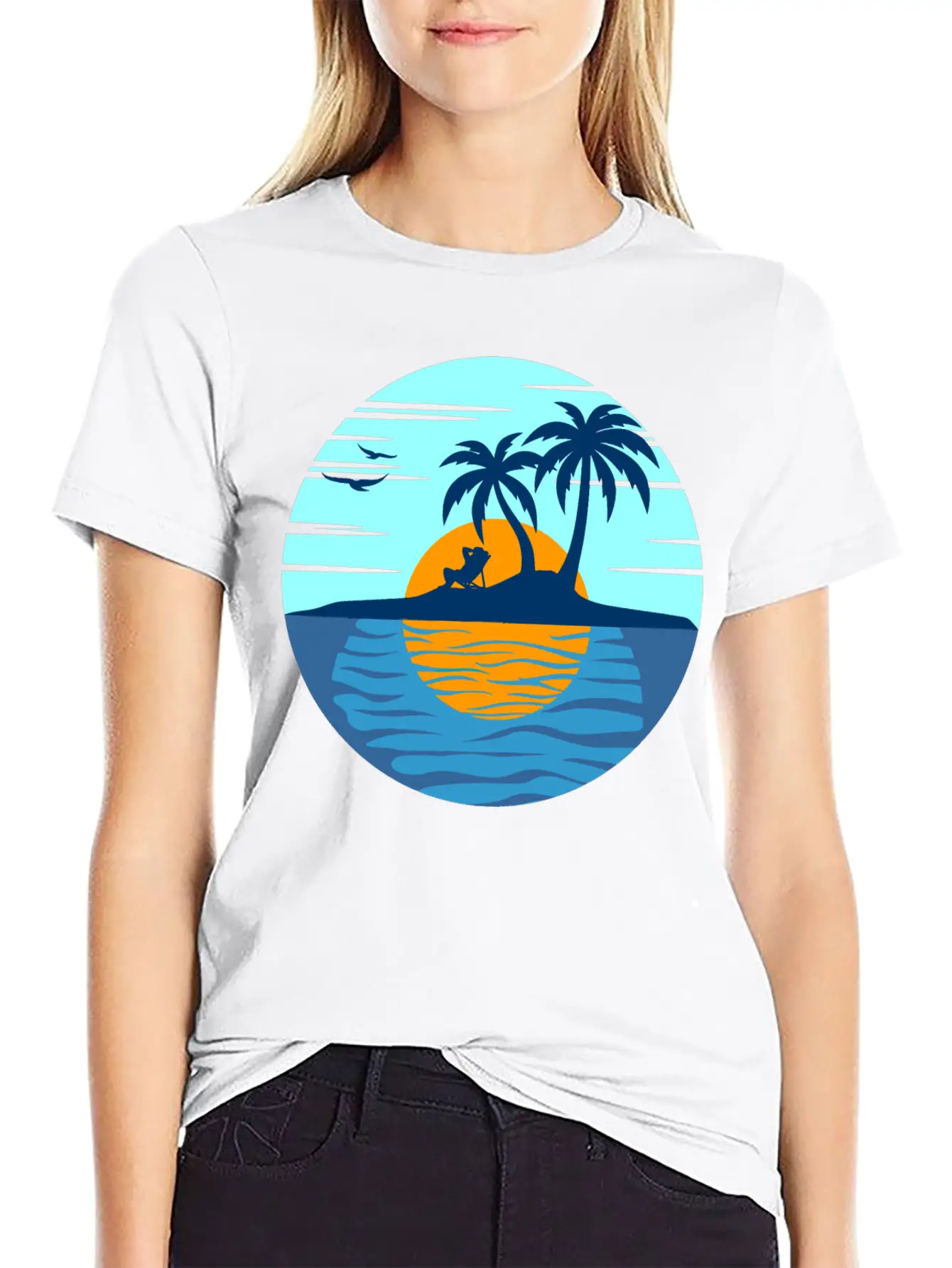 Feeling The Summer Comfortable Minimalist Graphic Tee – Summer Style Essential