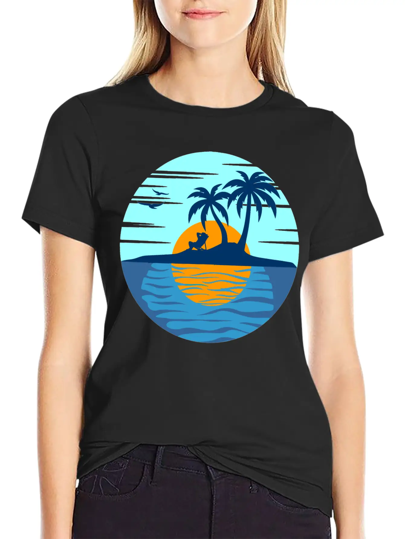Feeling The Summer Comfortable Minimalist Graphic Tee – Summer Style Essential
