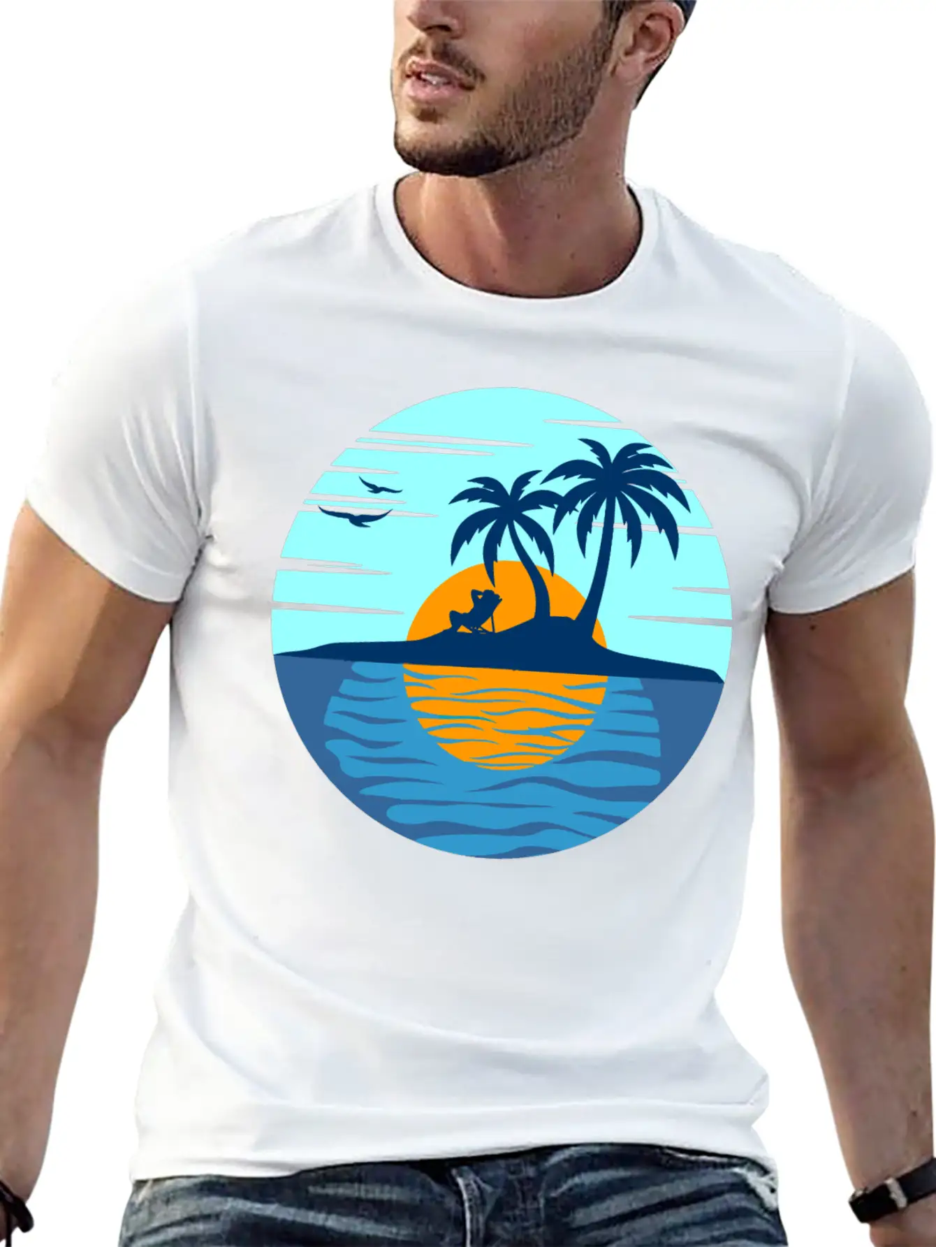 Feeling The Summer Comfortable Minimalist Graphic Tee – Summer Style Essential
