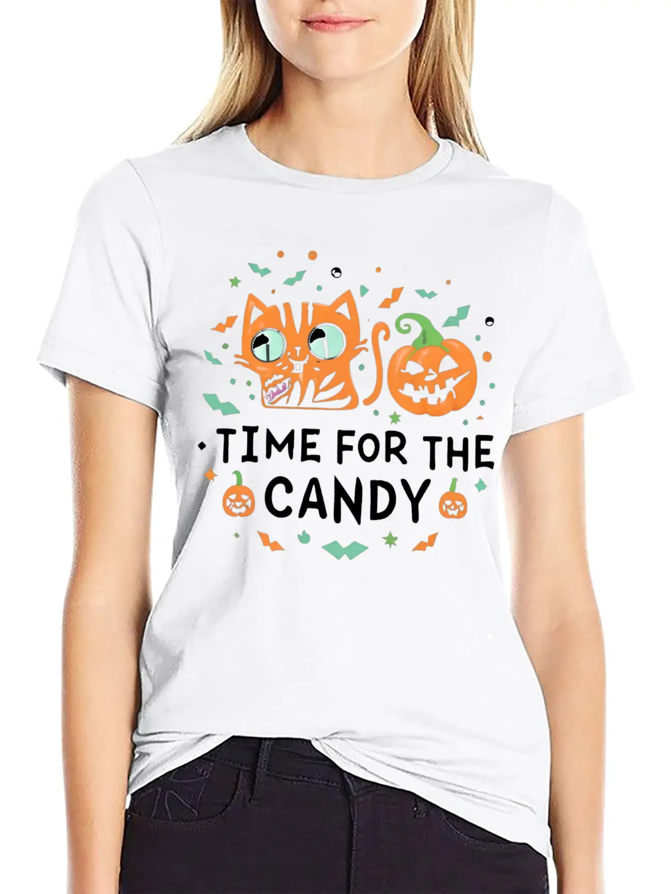 Feline Halloween: In Search Of Sweet Treasures Stylish Everyday T-Shirt – Unisex Basic Cotton Tee