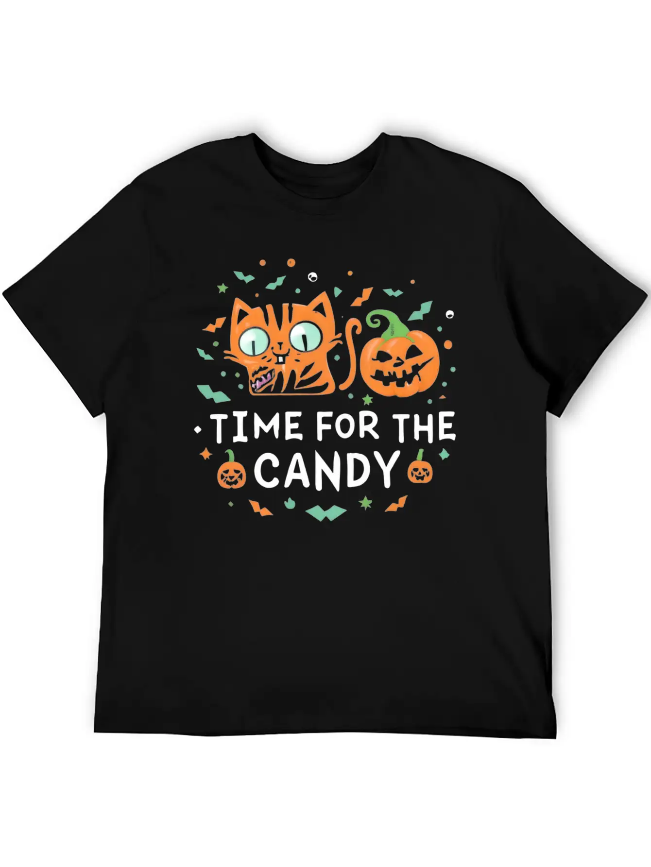 Feline Halloween: In Search Of Sweet Treasures Stylish Everyday T-Shirt – Unisex Basic Cotton Tee