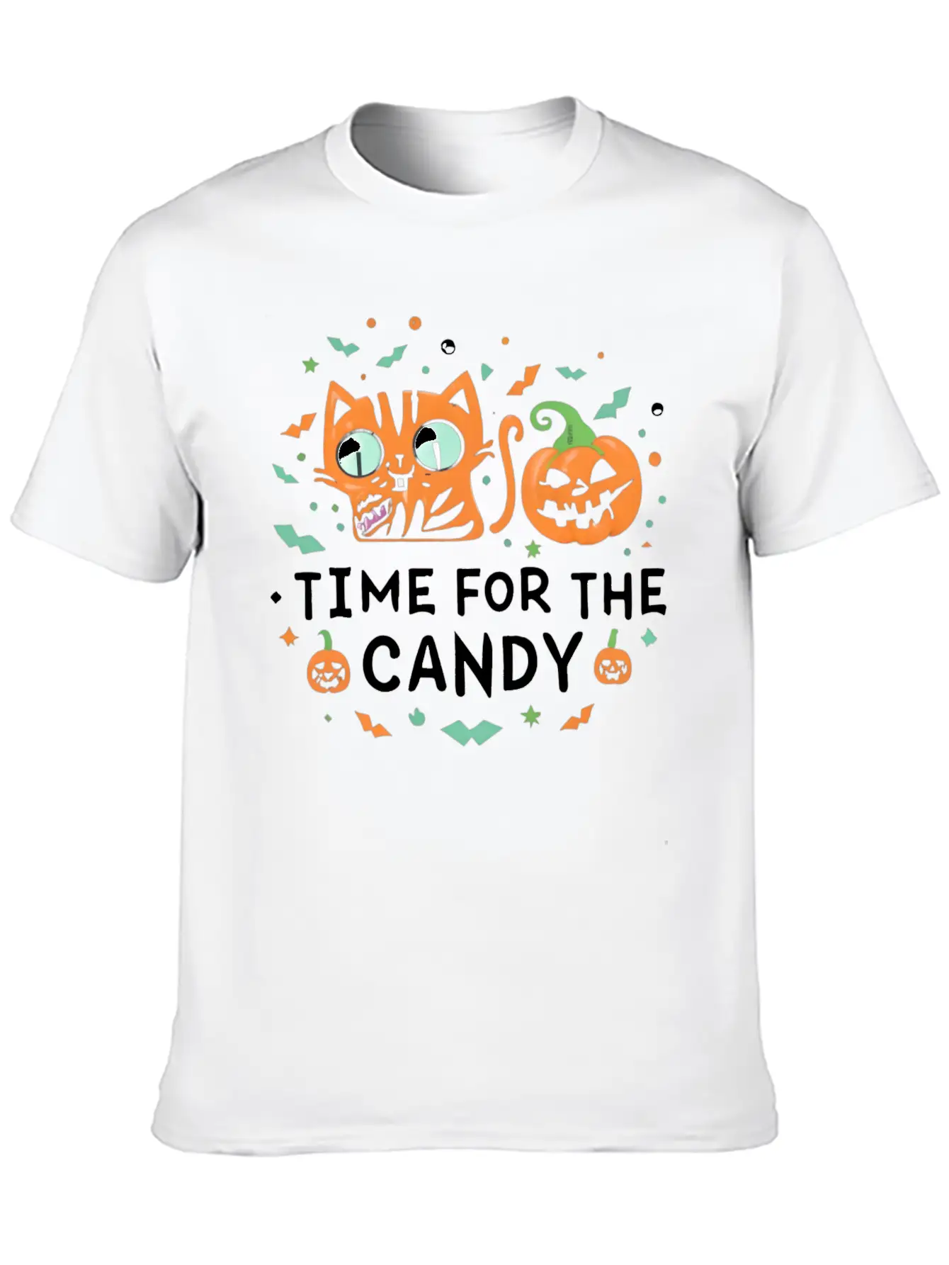 Feline Halloween: In Search Of Sweet Treasures Stylish Everyday T-Shirt – Unisex Basic Cotton Tee