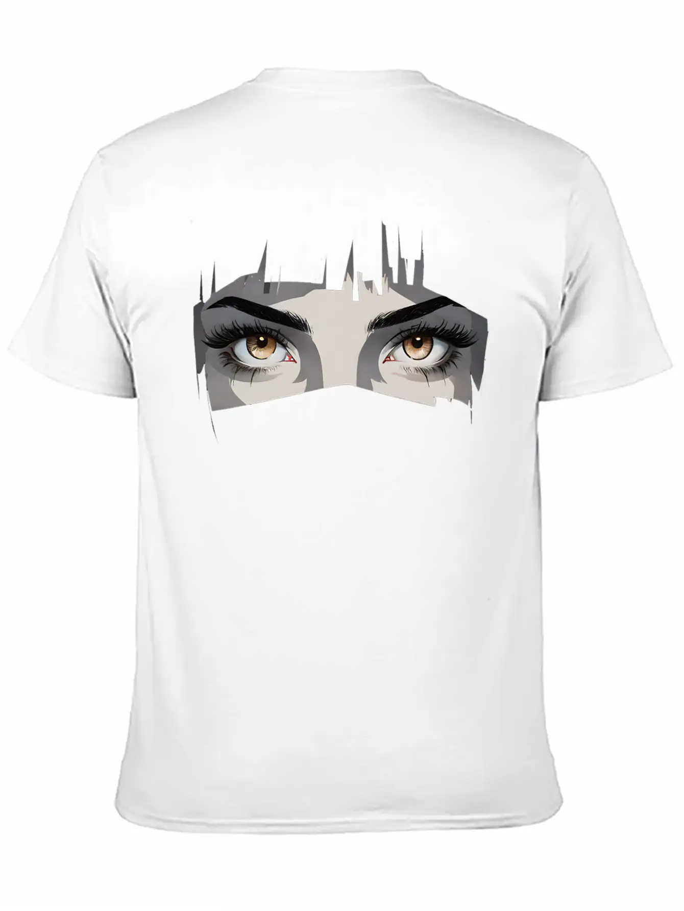 Female Anime Eyes - Cute & Expressive Look Unisex Short Sleeve Soft Cotton T-Shirt – Casual Everyday Wear