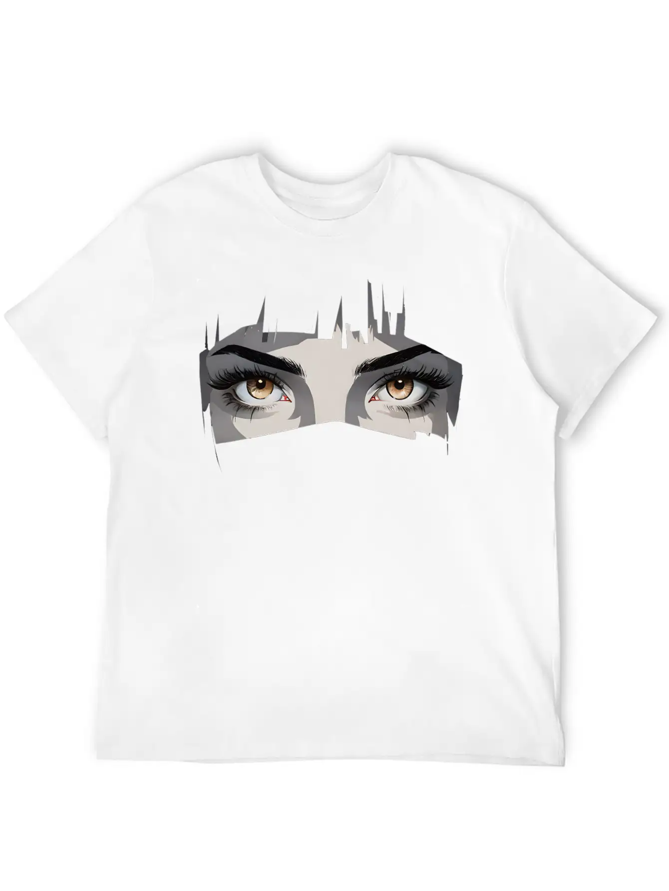 Female Anime Eyes - Cute & Expressive Look Unisex Short Sleeve Soft Cotton T-Shirt – Casual Everyday Wear