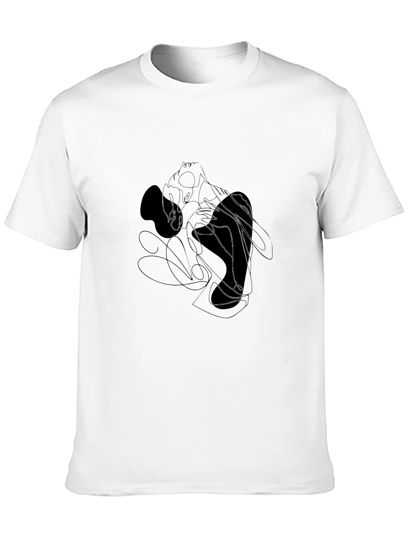 Female Body Line Art Unisex Casual T-Shirt – Clean Design For Daily Comfort