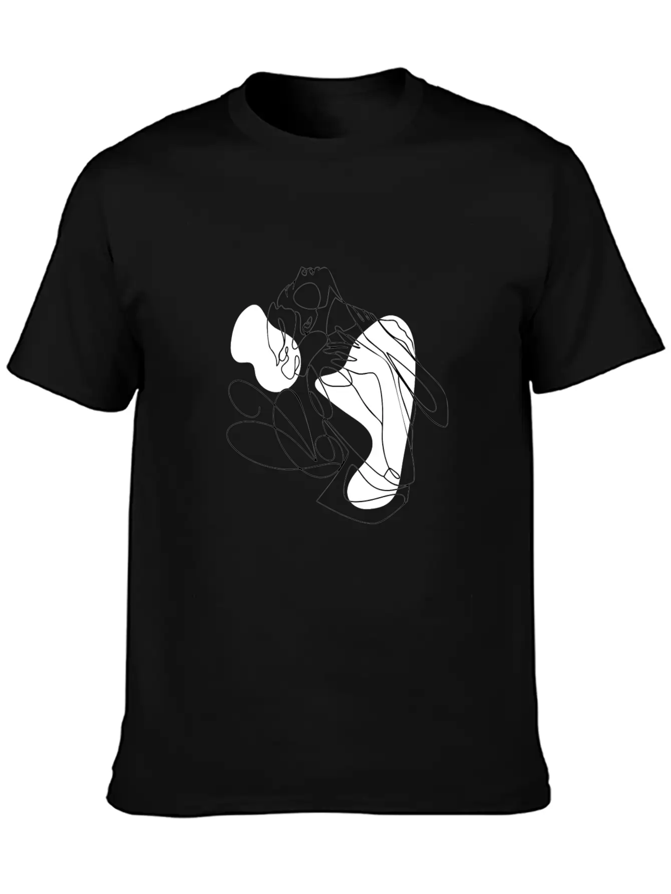 Female Body Line Art Unisex Casual T-Shirt – Clean Design For Daily Comfort
