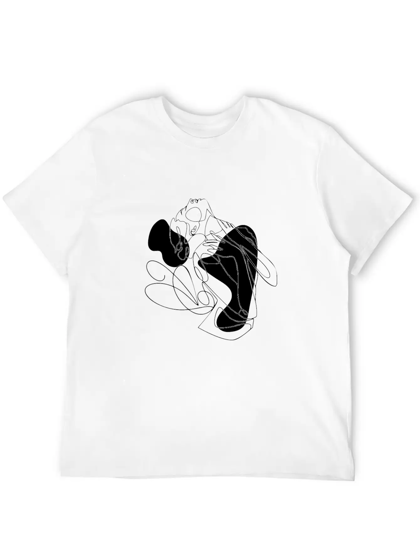 Female Body Line Art Unisex Casual T-Shirt – Clean Design For Daily Comfort