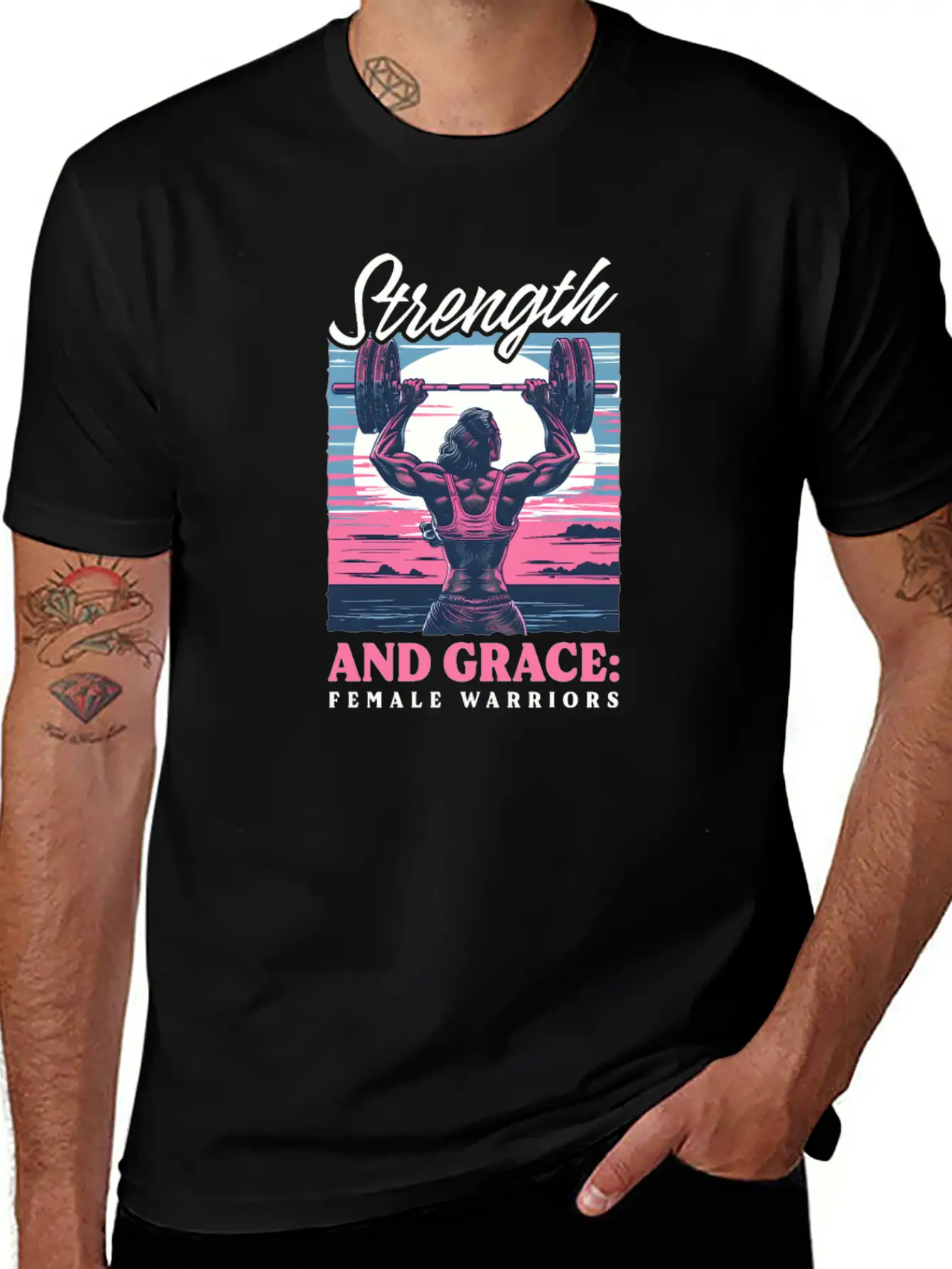 Female Bodybuilder Strength Grace Female Warriors Unisex Casual T-Shirt – Clean Design For Daily Comfort