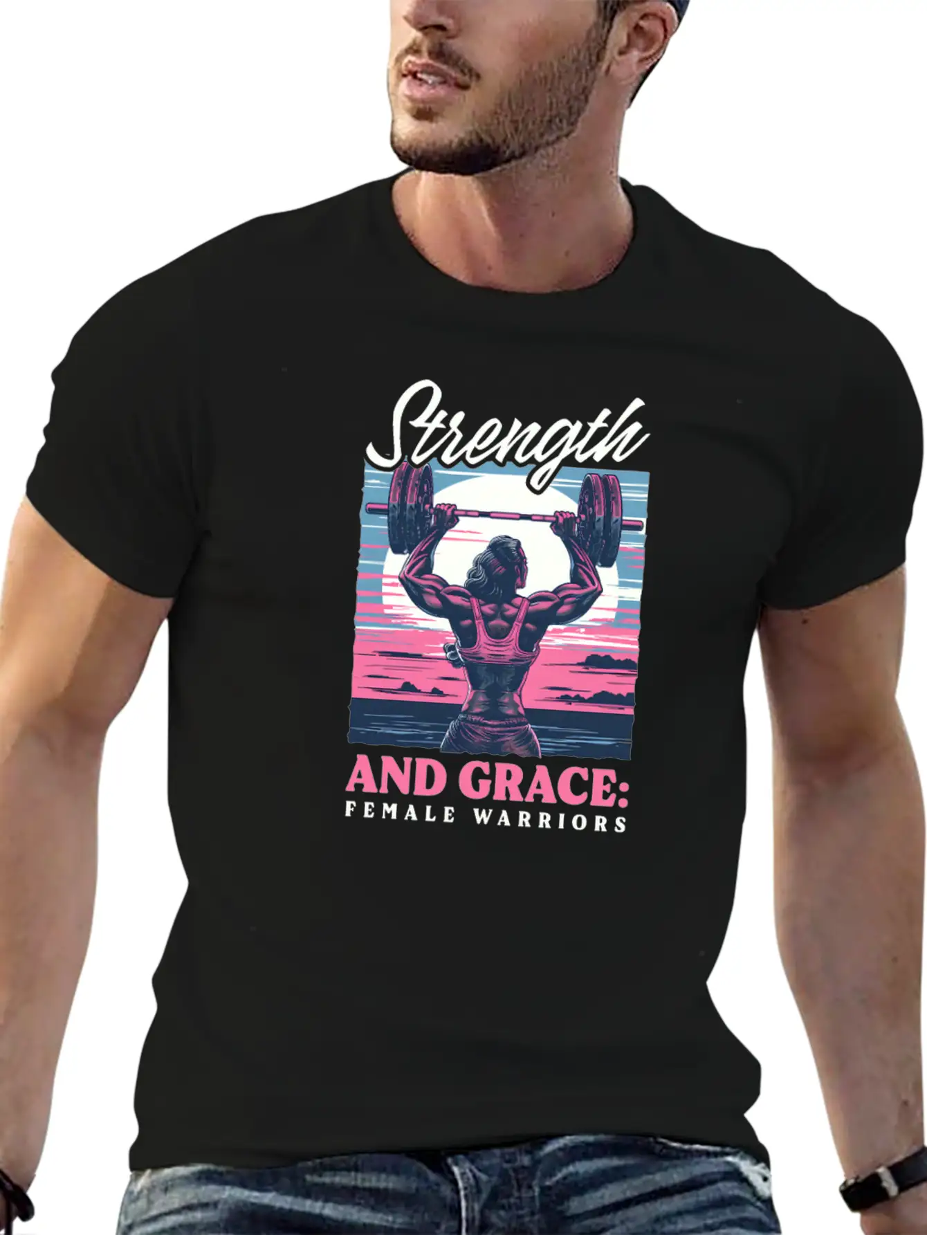 Female Bodybuilder Strength Grace Female Warriors Unisex Casual T-Shirt – Clean Design For Daily Comfort