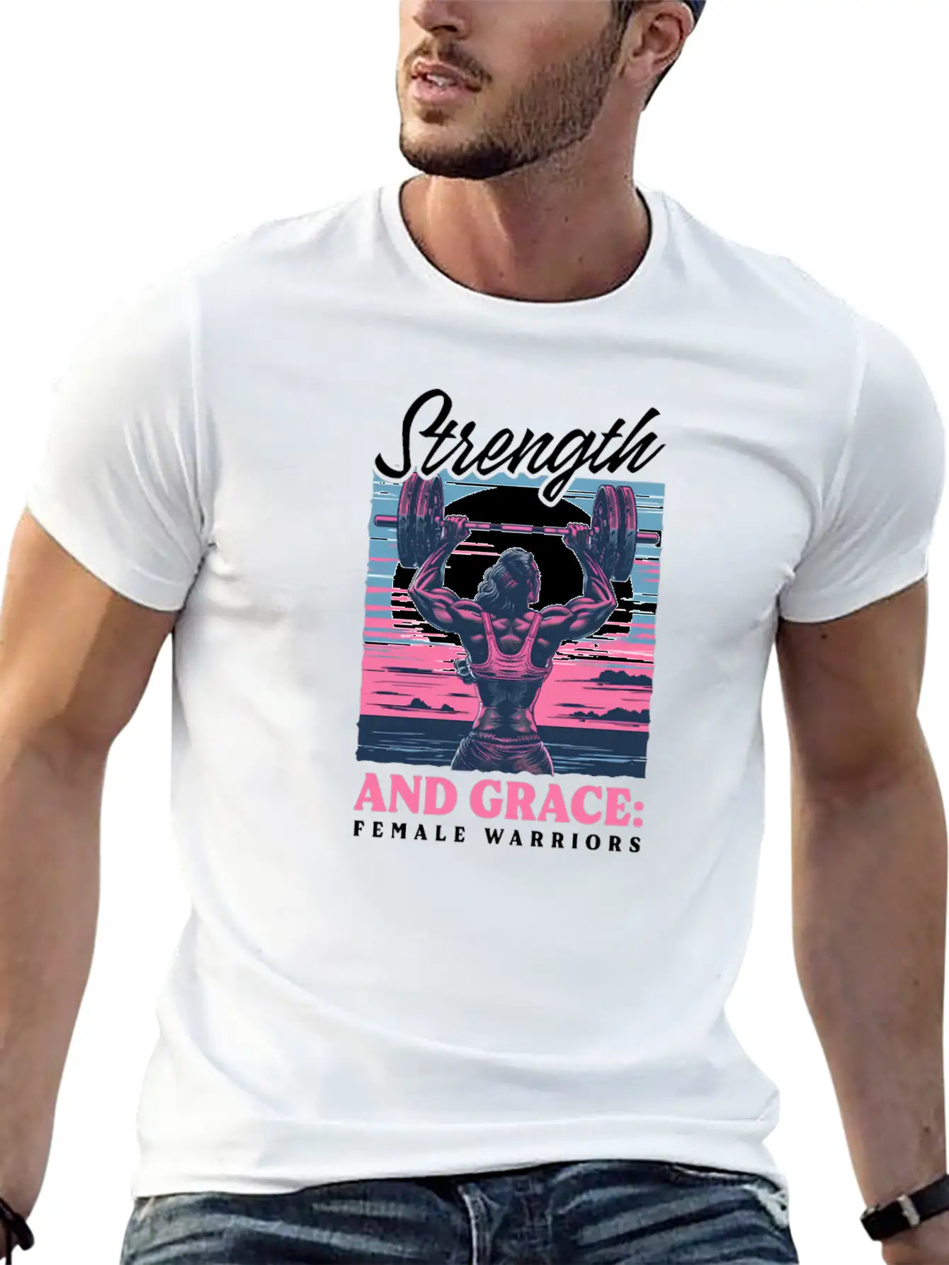 Female Bodybuilder Strength Grace Female Warriors Unisex Casual T-Shirt – Clean Design For Daily Comfort